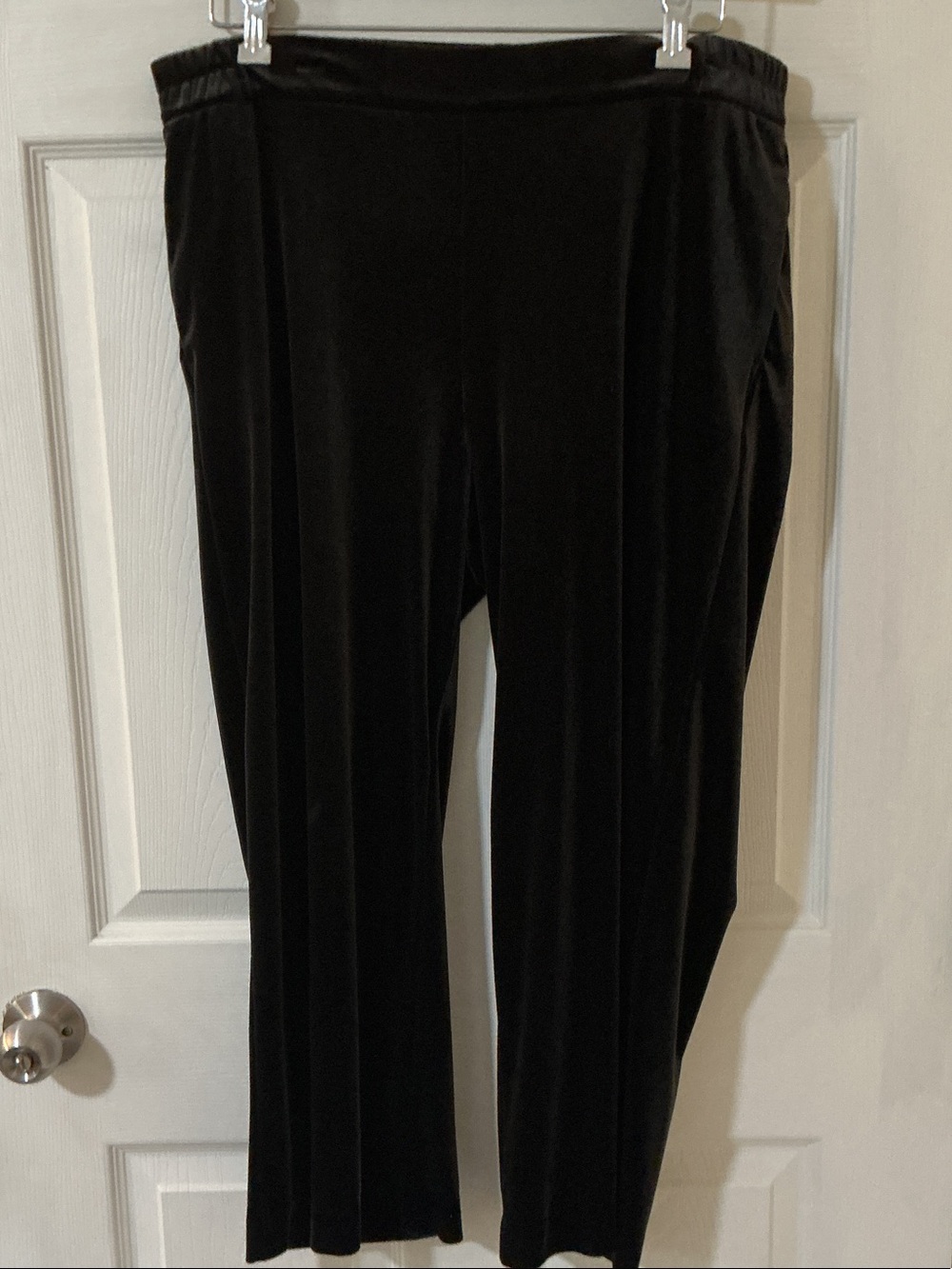 Old Navy black velvet wide leg pants lady size large